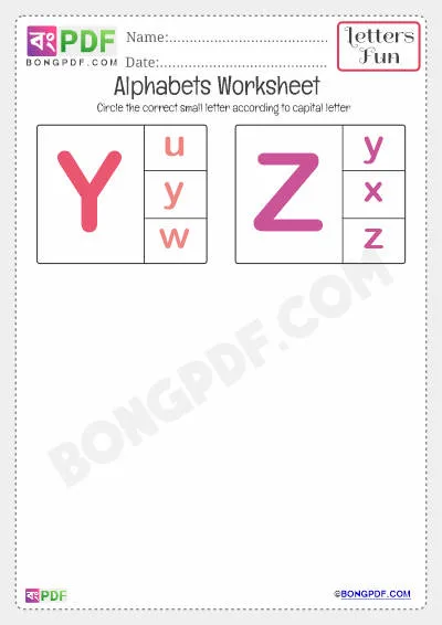 Best Kindergarten Alphabet Worksheet PDF Download