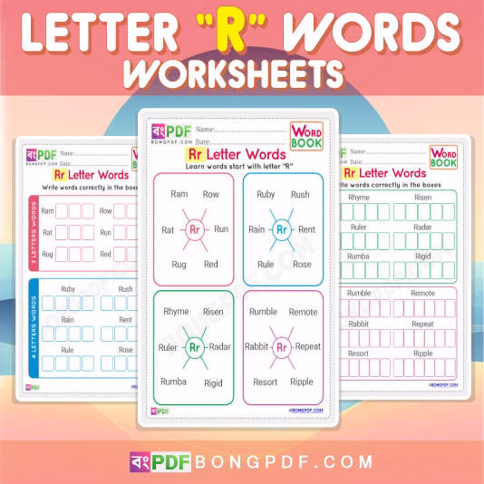 Alphabet R English Words Worksheets Download