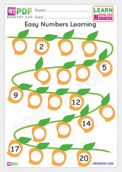 Free Preschool Write Missing Numbers Worksheet
