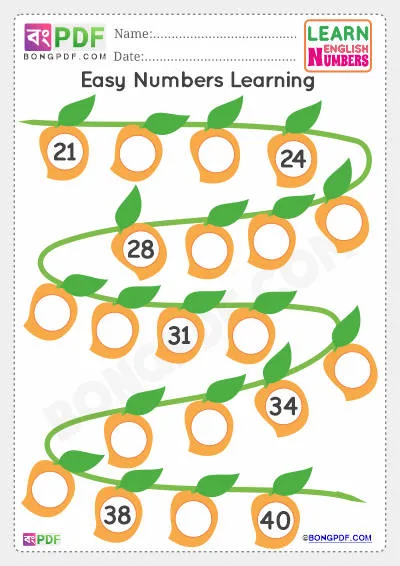 Free Preschool Write Missing Numbers Worksheet PDF