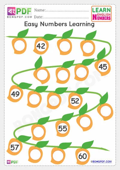 Free Preschool Write Missing Numbers PDF Worksheet